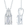 6X8 MM Solitaire Lab Grown Diamond Emerald Cut Necklace