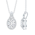 Lab Grown Diamond Vintage Style Pendant With Halo