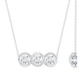 Certified Lab Grown Diamond 3 Stone Necklace For Her