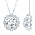 Certified 8 MM Lab Grown Diamond Cocktail Necklace For Women