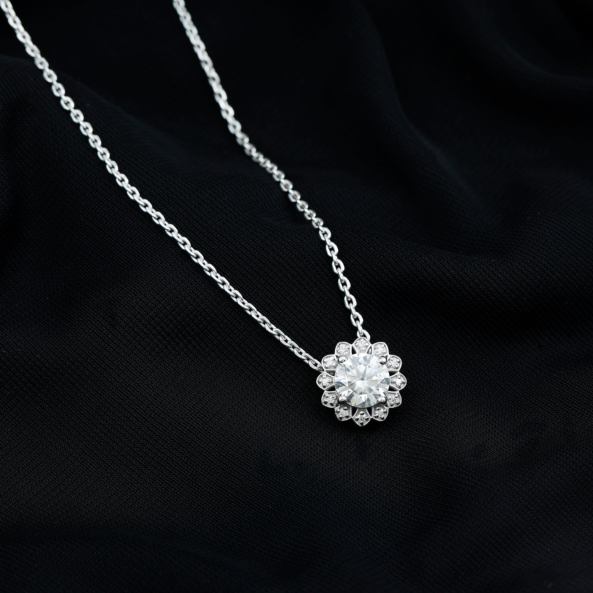 Certified 8 MM Lab Grown Diamond Cocktail Necklace For Women