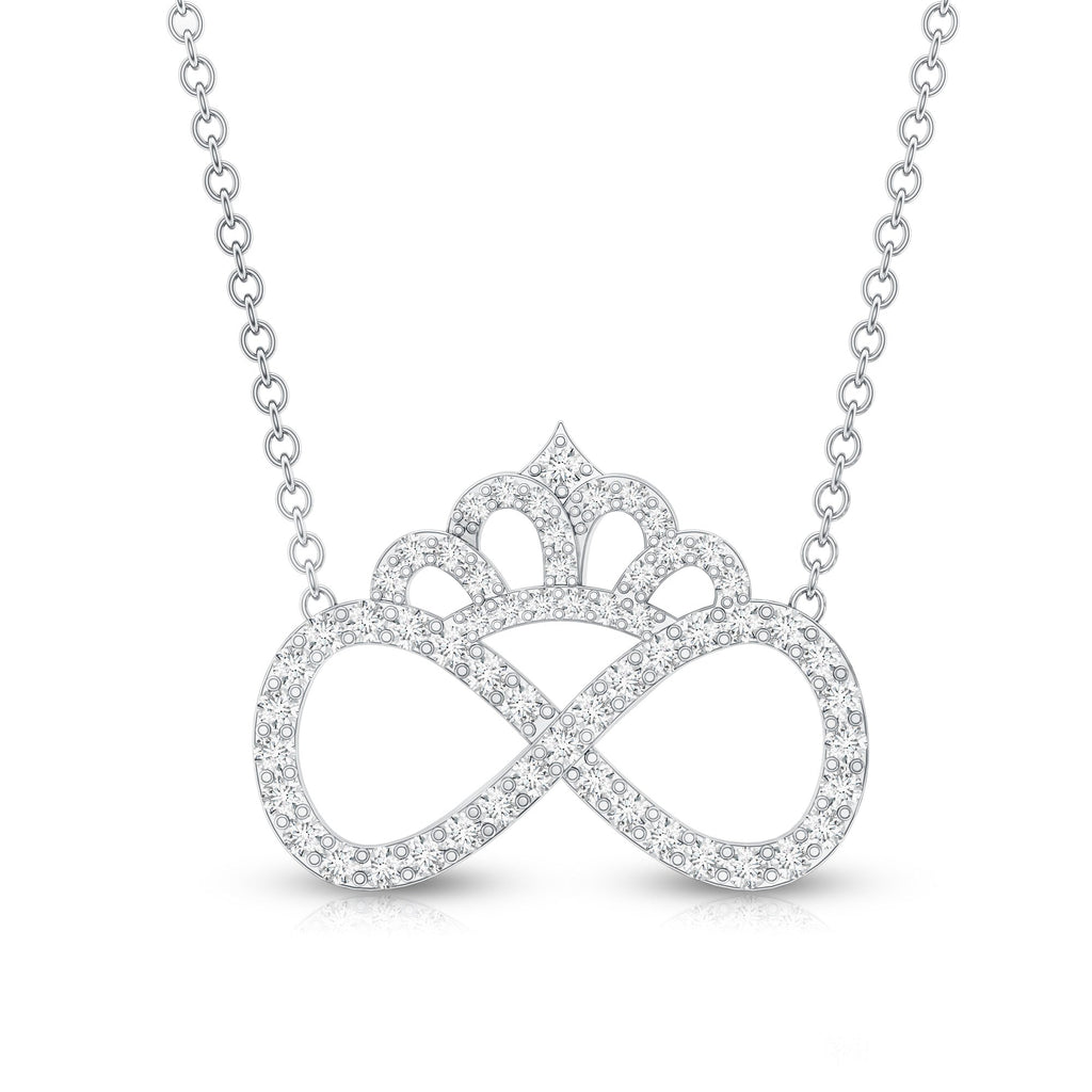 Lab Grown Diamond Crown Statement Necklace