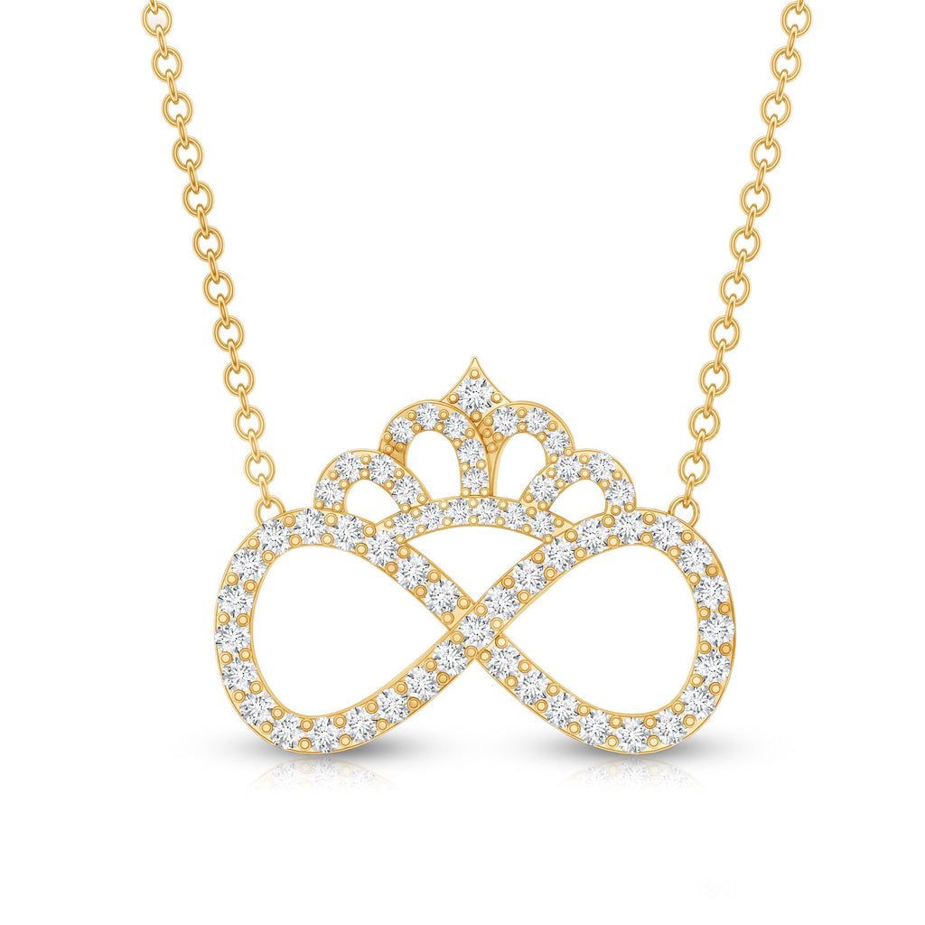 Lab Grown Diamond Crown Statement Necklace