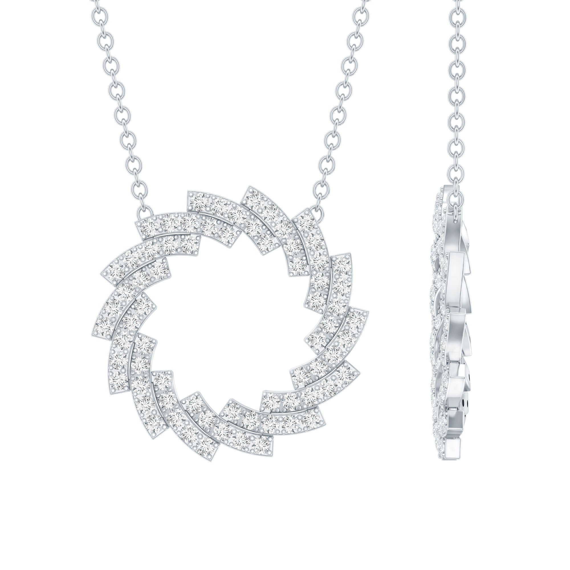 Lab Grown Diamond Designer Eternity Necklace