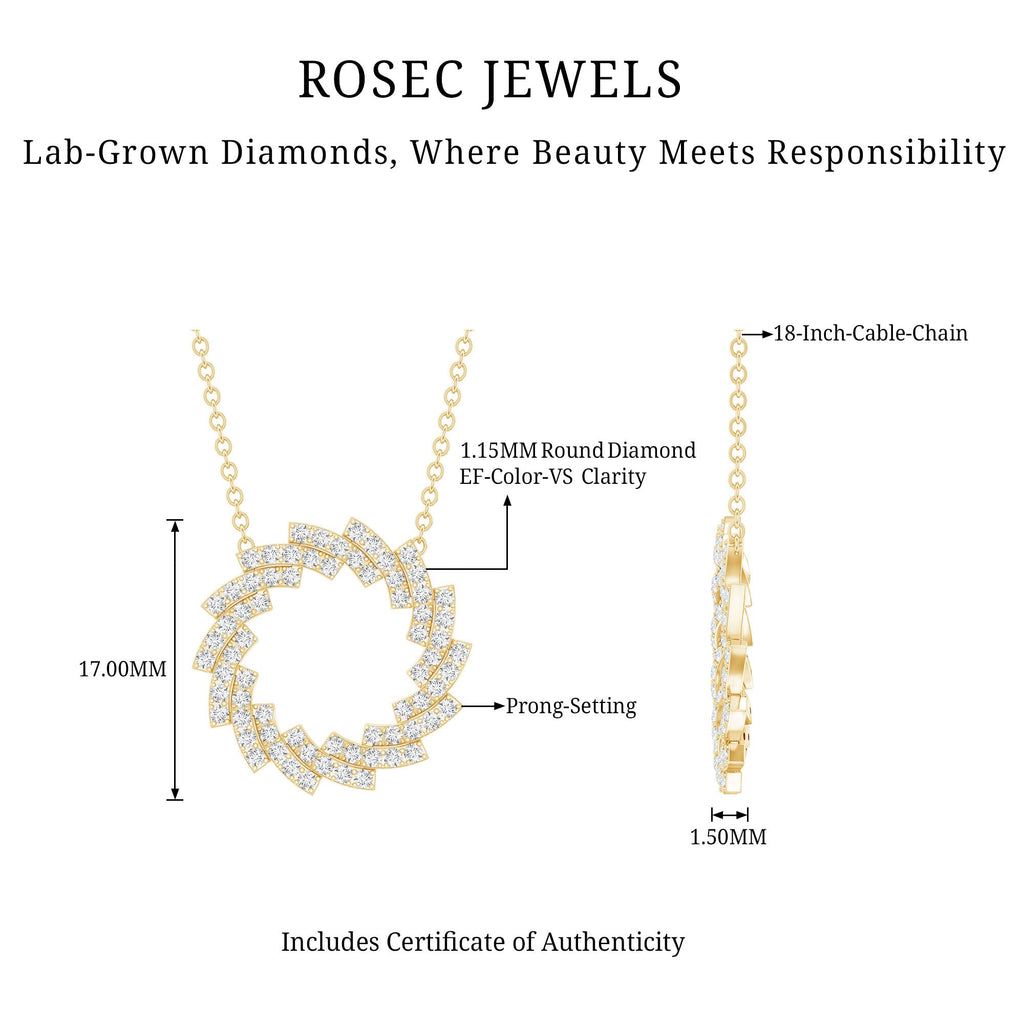 Lab Grown Diamond Designer Eternity Necklace