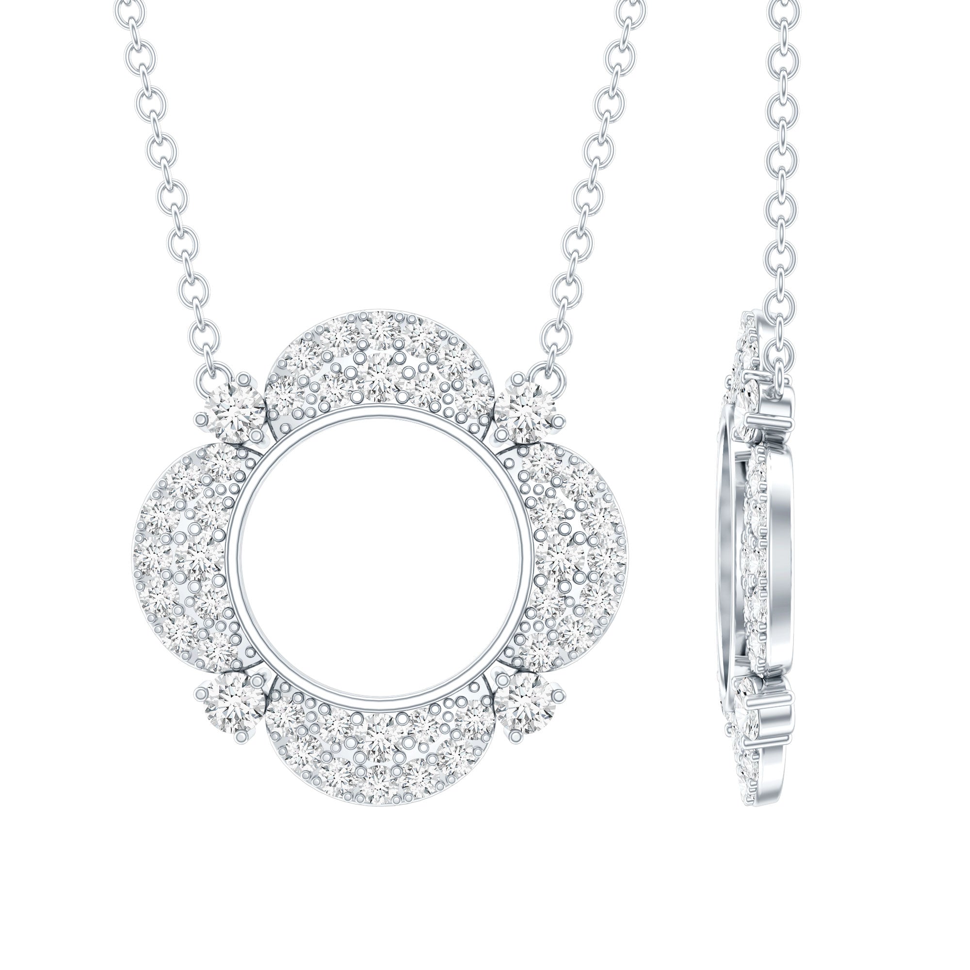 Certified Lab Grown Diamond Nature Inspired Necklace