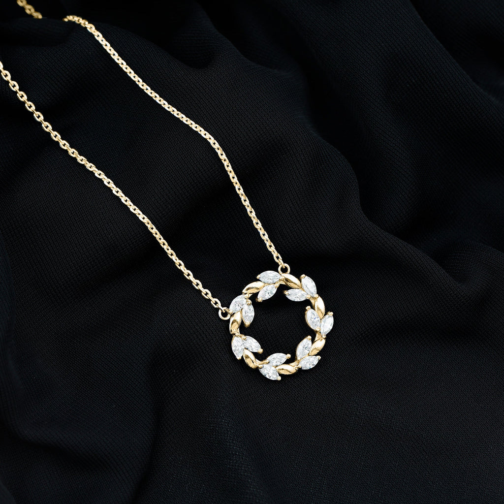 Lab Grown Diamond Nature Inspired Circle Necklace