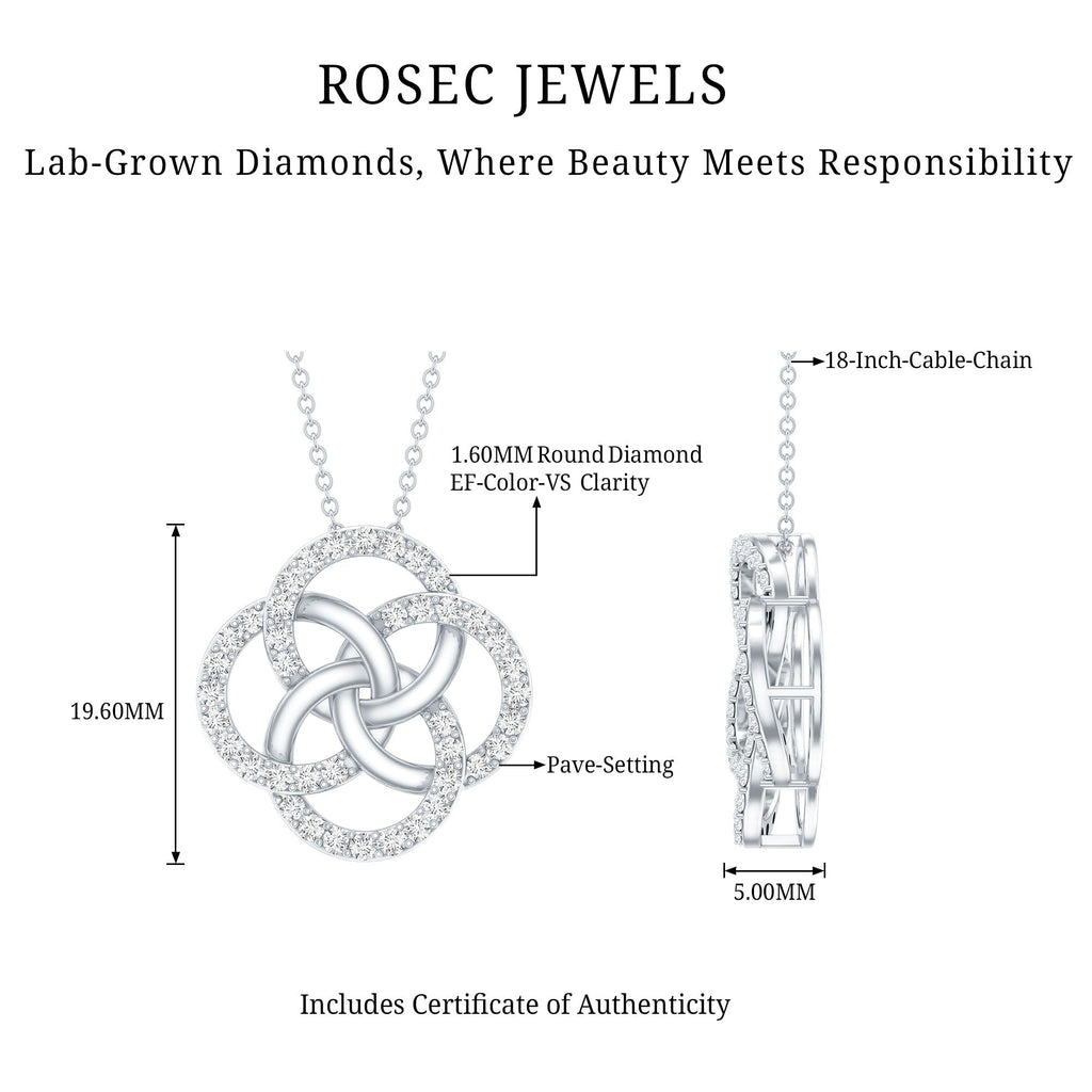 Certified Lab Grown Diamond Interlocking Circle Necklace