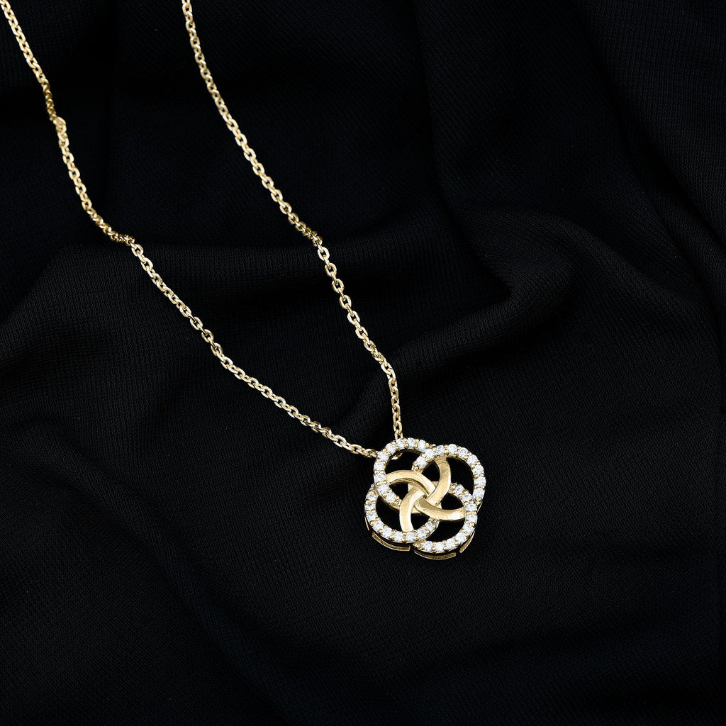 Certified Lab Grown Diamond Interlocking Circle Necklace