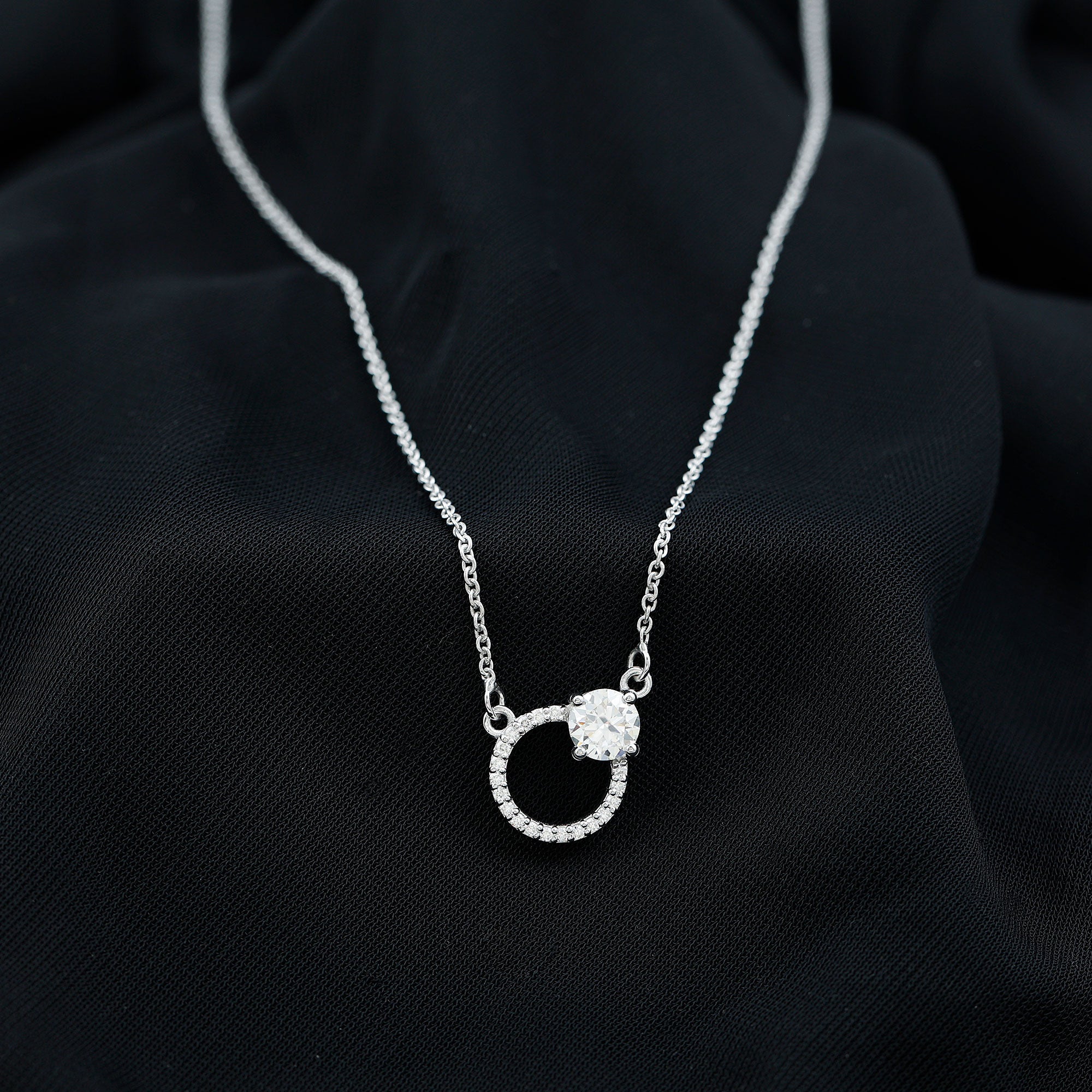 Certified Lab 6 MM Diamond Circle Of Life Necklace