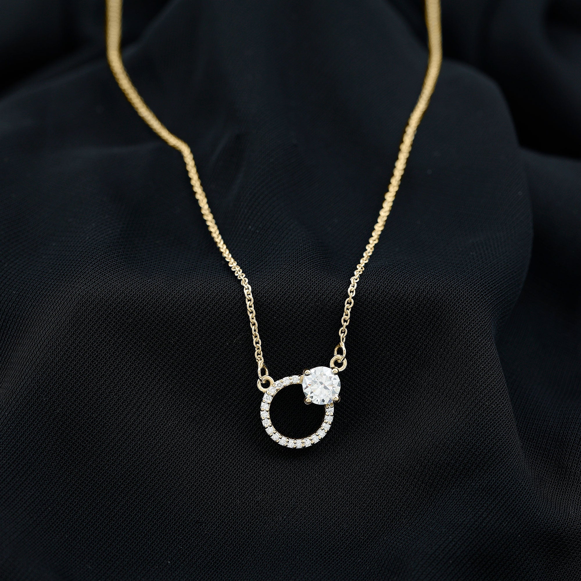Certified Lab 6 MM Diamond Circle Of Life Necklace
