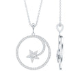 Certified Lab Grown Diamond Open Circle Necklace With Star