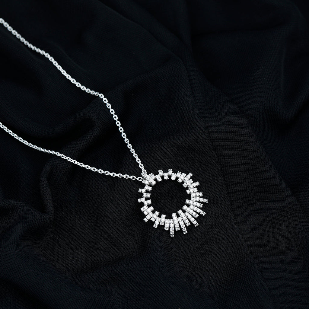 Certified Pave Set Lab Grown Diamond Eternity Necklace