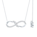 Lab Grown Diamond Infinity Knot Necklace with Accent