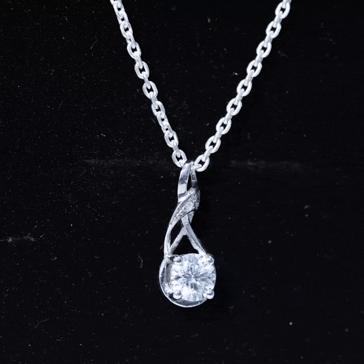 Certified Lab 6 MM Round Diamond Infinity Pendant Necklace