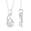 Certified Lab 6 MM Round Diamond Infinity Pendant Necklace