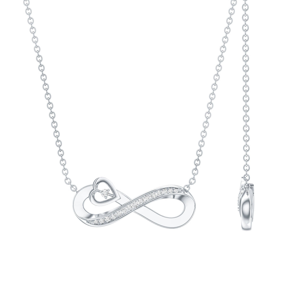 Certified Lab Grown Diamond Infinity Heart Necklace