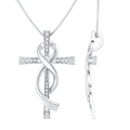 Certified Lab Grown Diamond Accent Cross Infinity Necklace