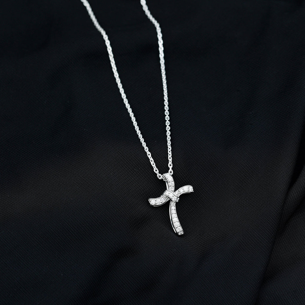 Certified Lab Grown Diamond Catholic Cross Pendant