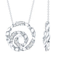 Lab Grown Diamond Pave Set Swirl Pendant Necklace