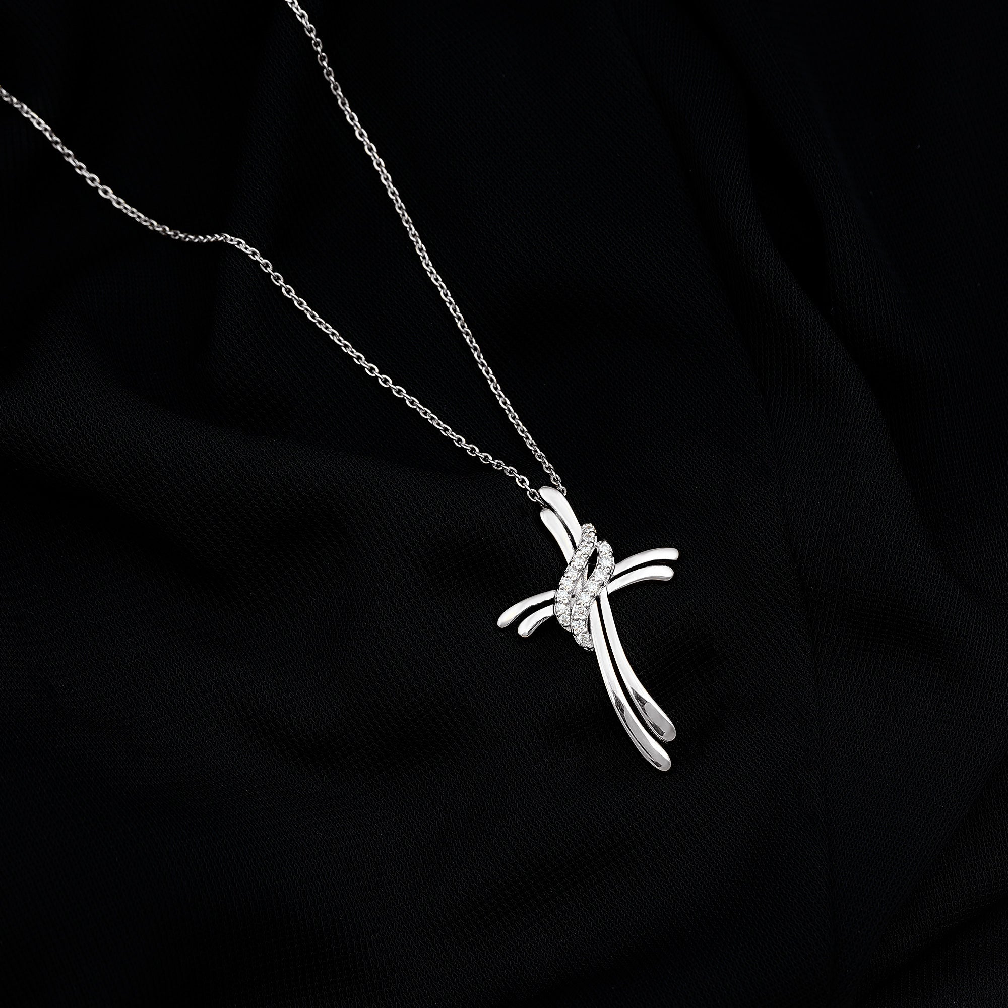 Lab Grown Diamond Designer Catholic Cross Necklace