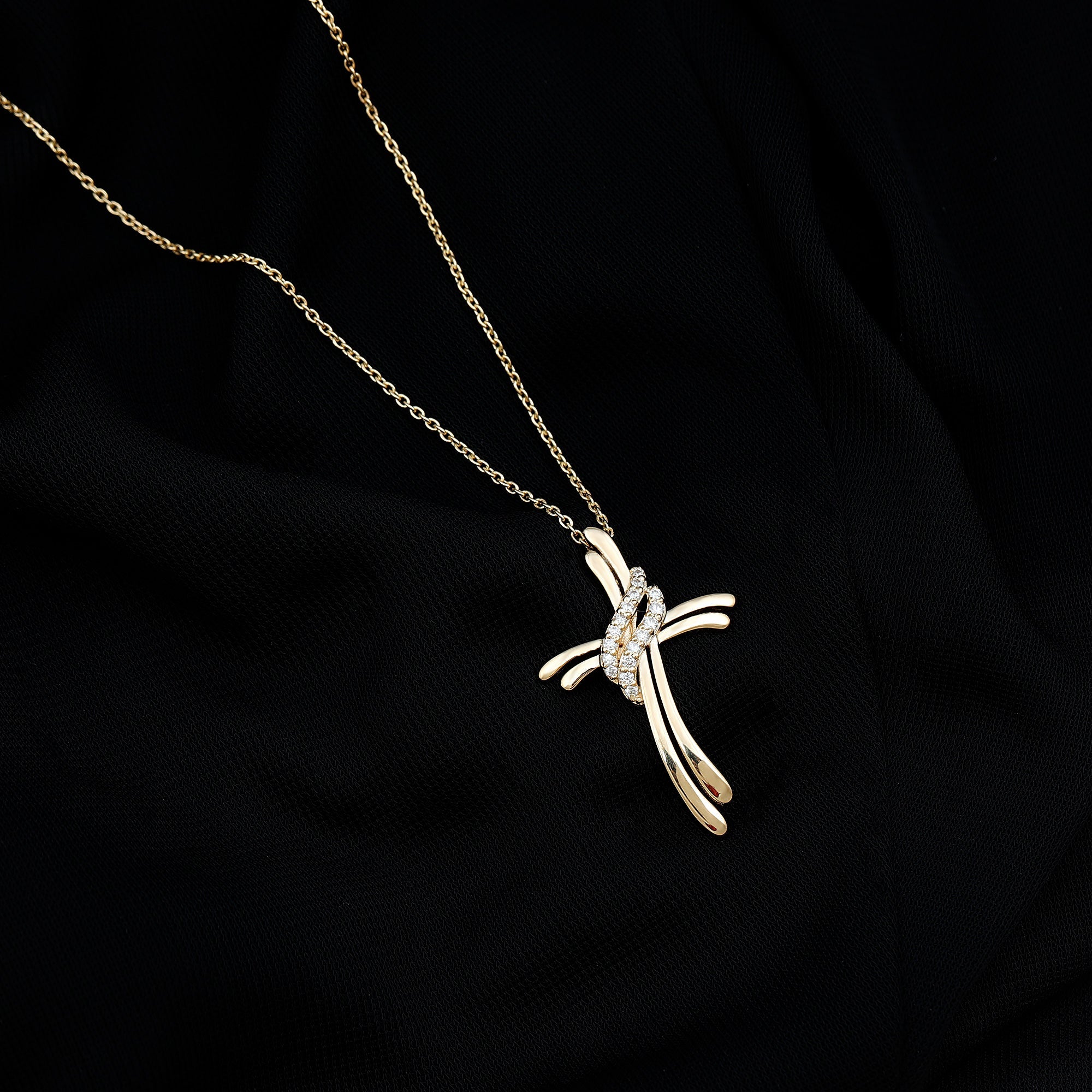 Lab Grown Diamond Designer Catholic Cross Necklace
