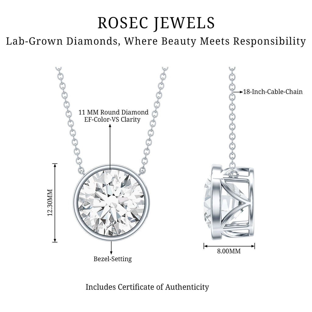 5 Carat Lab Grown Diamond Bridal Necklace with IGI Certificate