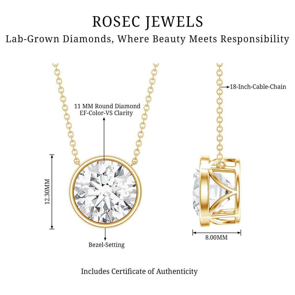 5 Carat Lab Grown Diamond Bridal Necklace with IGI Certificate