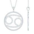 Certified Moissanite Cancer Zodiac Sign Necklace