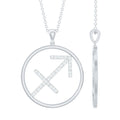 Certified Moissanite Sagittarius Zodiac Sign Necklace