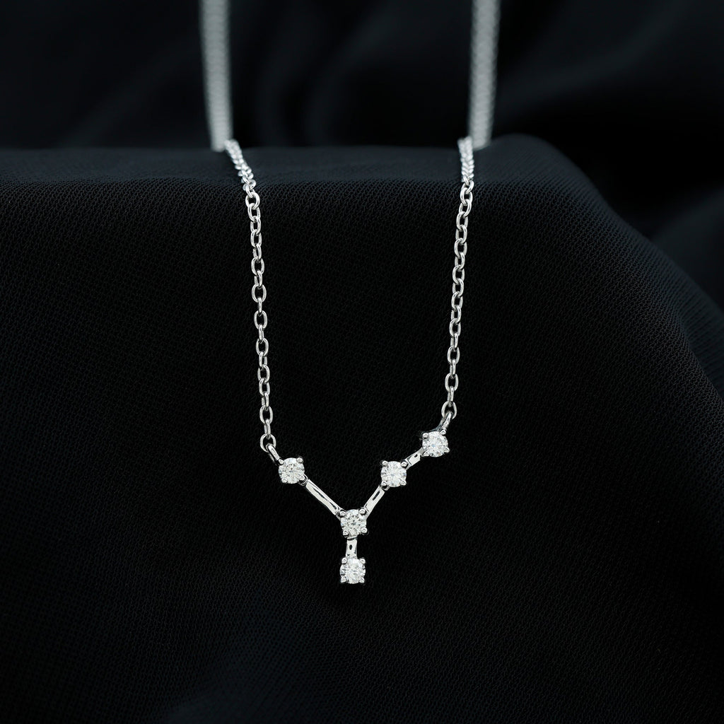 Moissanite Cancer Zodiac Constellation Necklace