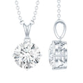 2 Carat Round Cubic Zirconia Solitaire Pendant Necklace