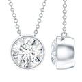 Round Cut 2 Carat Cubic Zirconia Solitaire Necklace