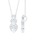 Certified Cubic Zirconia Heart Valentines Day Necklace for Women