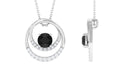Lab Grown Black Diamond Eternity Necklace with White Diamond