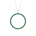 Emerald Eternity Pendant in Pave Setting