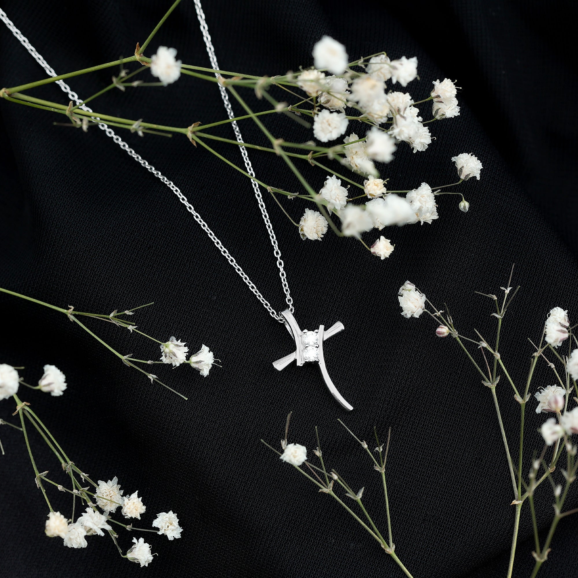 Diamond Cross Pendant Necklace for Women