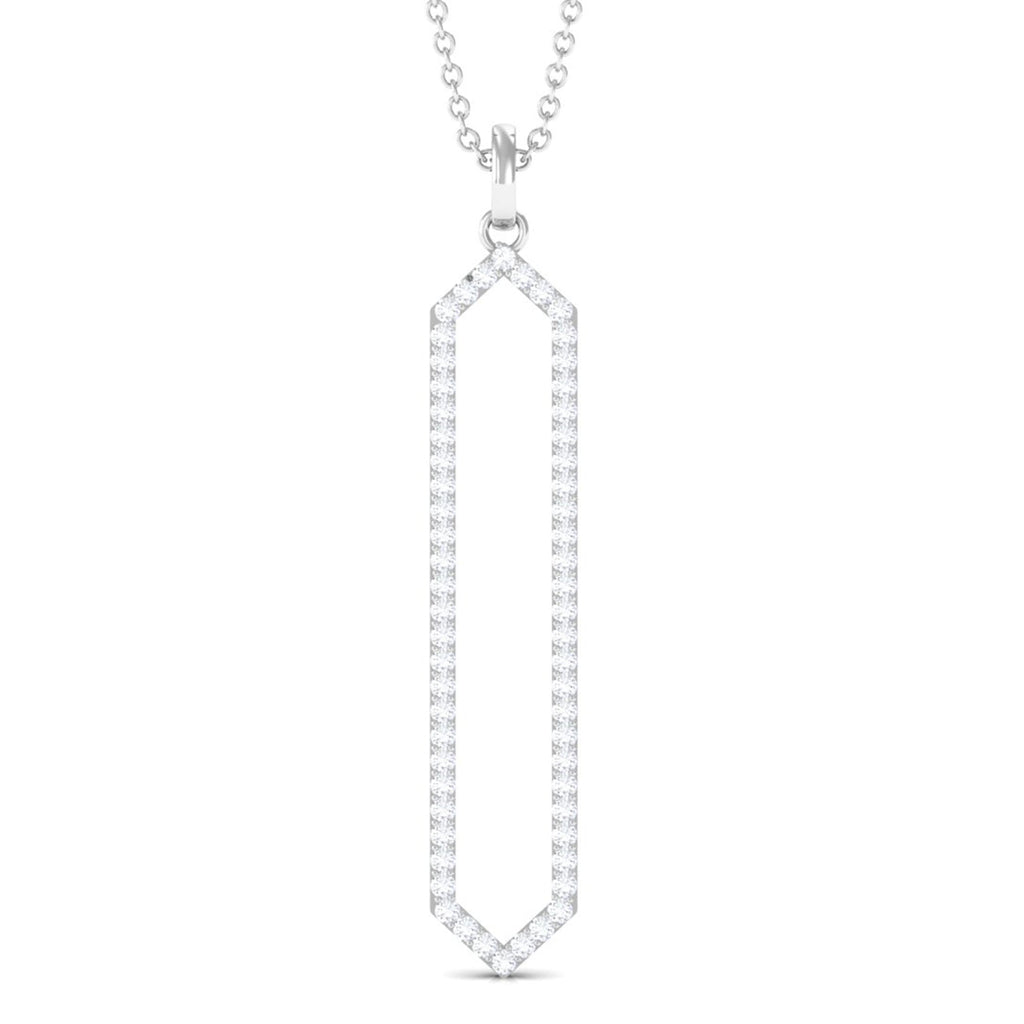 Certified Diamond Geometric Necklace For Women