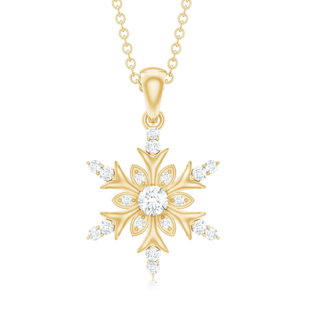 Certified Diamond Snowflake Christmas Necklace