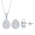 Certified Moissanite Teardrop Jewelry Set
