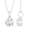 Lab Grown 1 Carat Single Diamond Necklace For Women