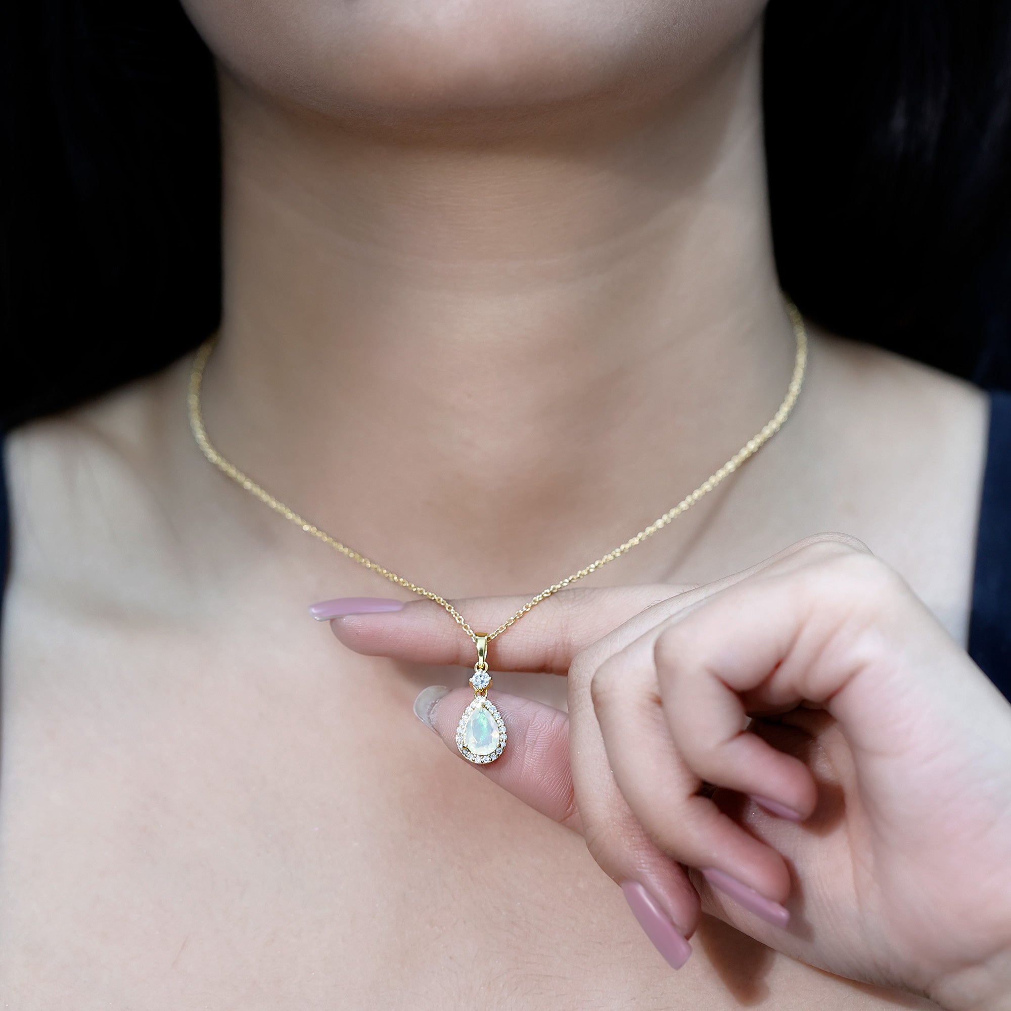 Certified Half Carat Moissanite Heart Promise Necklace with Silver Chain