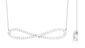 Pave Set Moissanite Infinity Necklace with Certificate