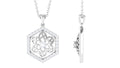 Vintage Inspired Certified Moissanite Flower Pendant