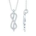 Certified Moissanite Infinity Pendant Necklace with Chain