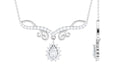 1.50 CT Pear and Round Shape Moissanite Drop Necklace