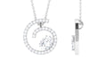 Contemporary Swirl Pendant with Moissanite