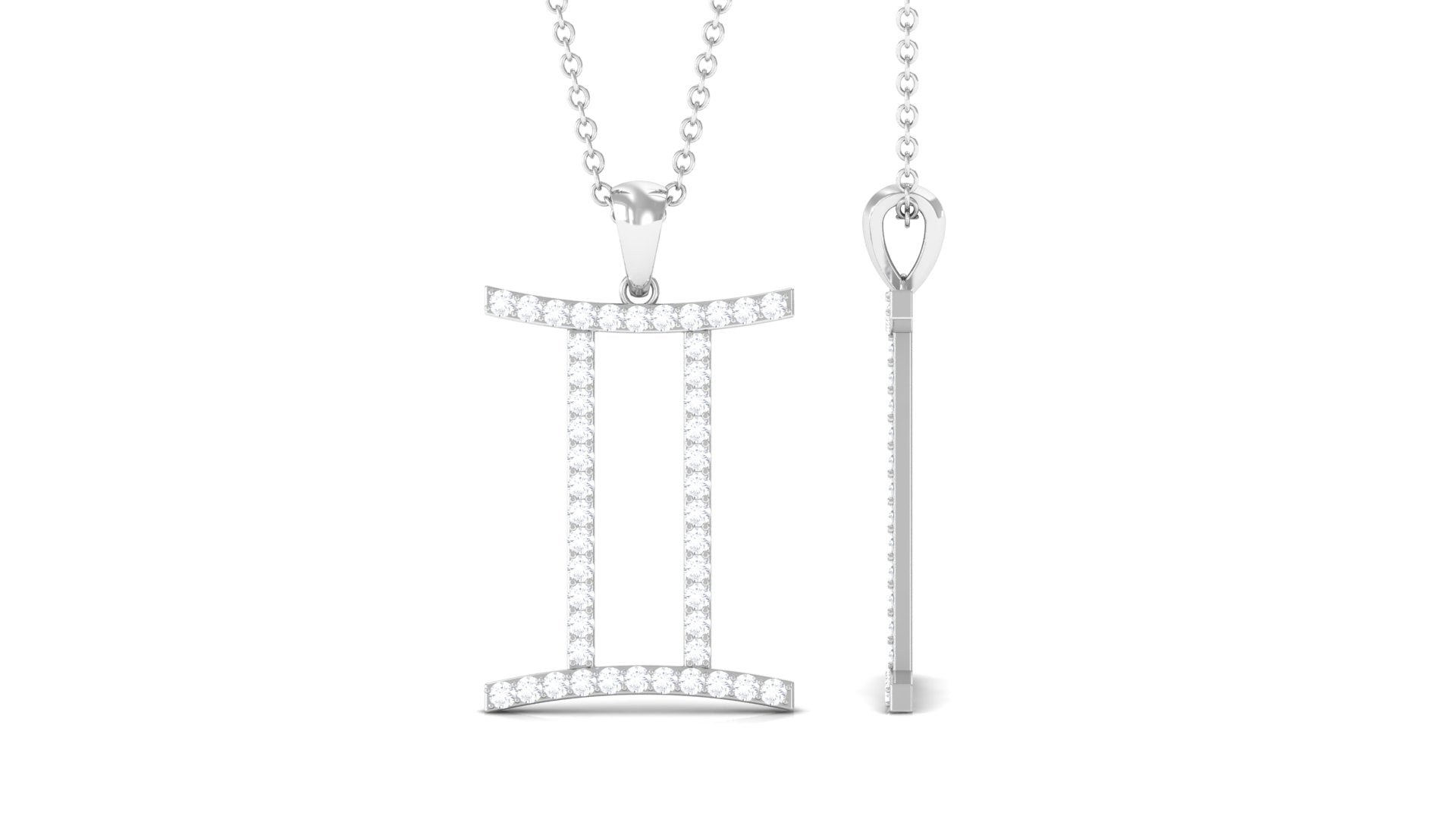 Gemini Necklace with Certified Lab Grown Diamond