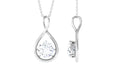 Certified Round Moissanite Solitaire Infinity Pendant