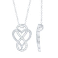 Brilliant Cut Diamond Infinity Heart Necklace for Women